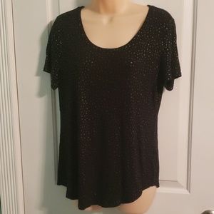 Black and silver top